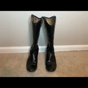 Frye Melissa tall black leather boots
